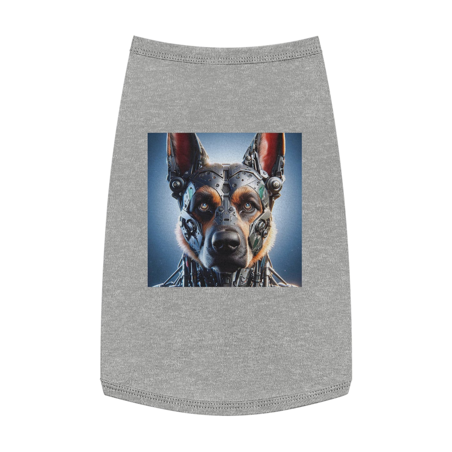 German Shepherd bionic man shirt Pets Printify L Heather