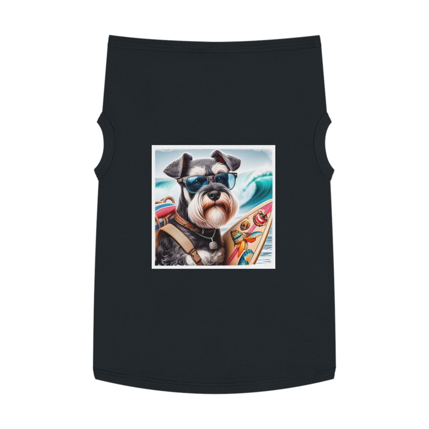 Miniature Schnauzer traveling surfer shirt Pets Printify XL Black