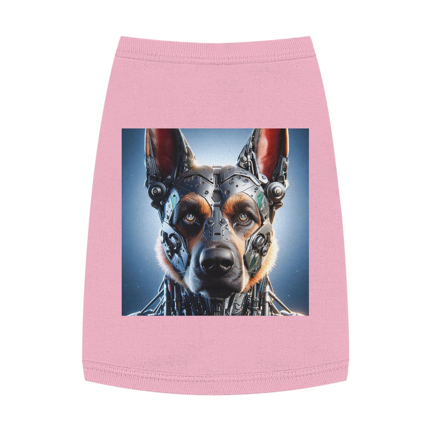 German Shepherd bionic man shirt Pets Printify M Pink
