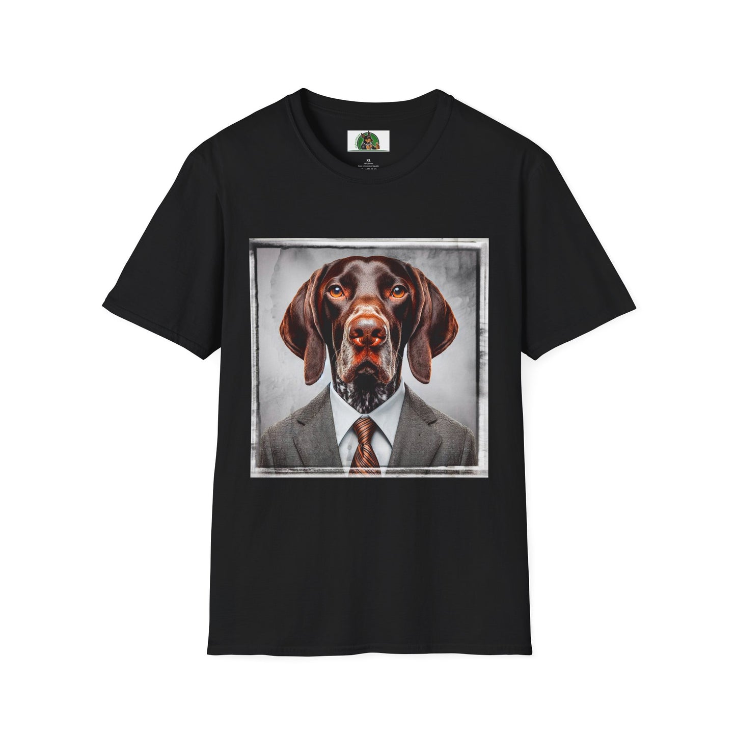 German Shorthaired Pointer business man t shirt T-Shirt Printify XS Black
