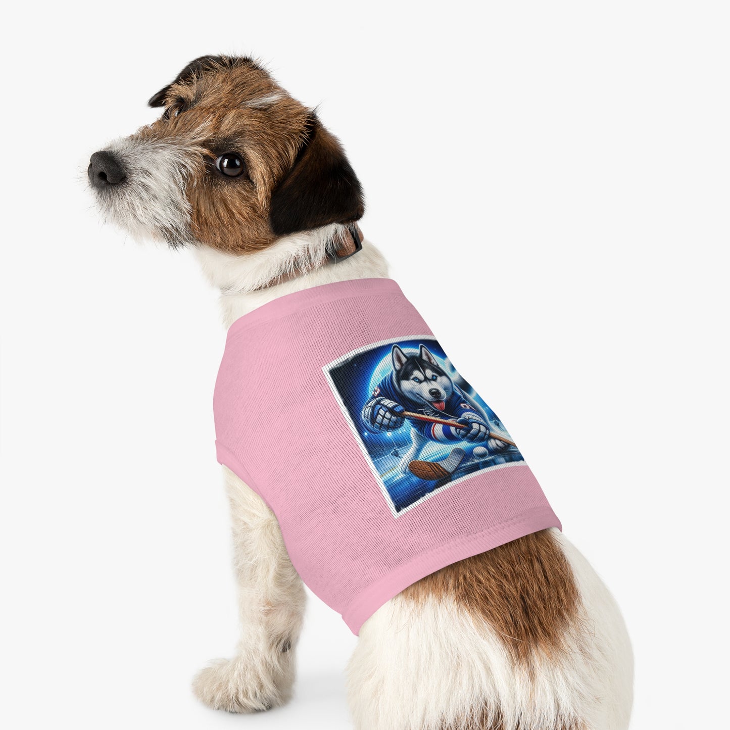 Pet Tank Top Husky hockey player Pets Printify