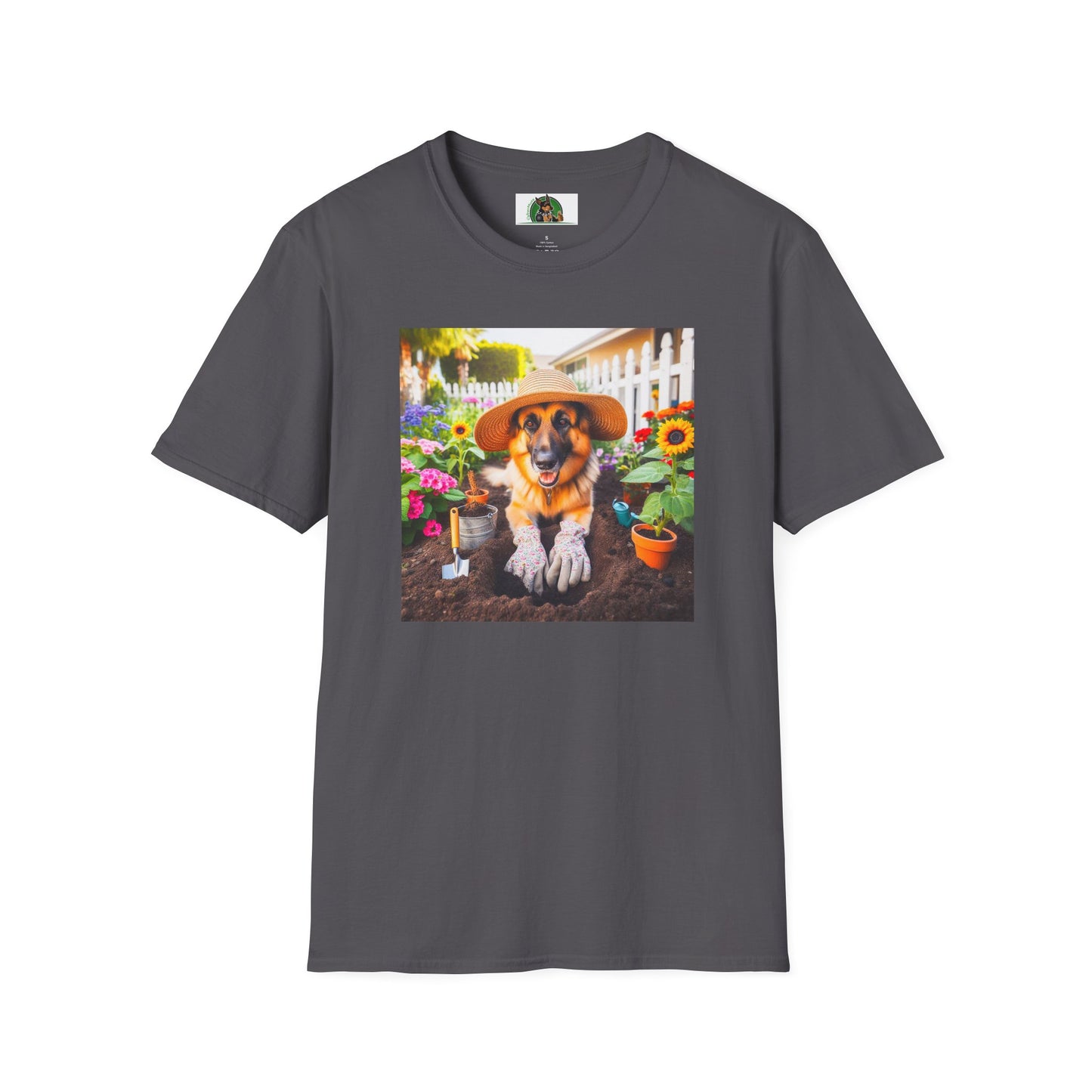 German Shepherd Gardner shirt T-Shirt Printify Charcoal S