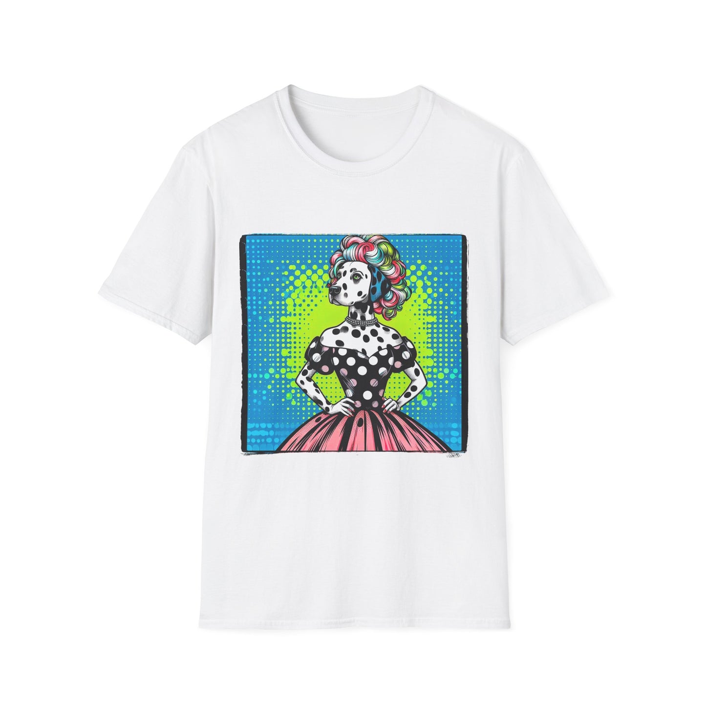 Dalmatian roaring 50s t shirt T-Shirt Printify XS White