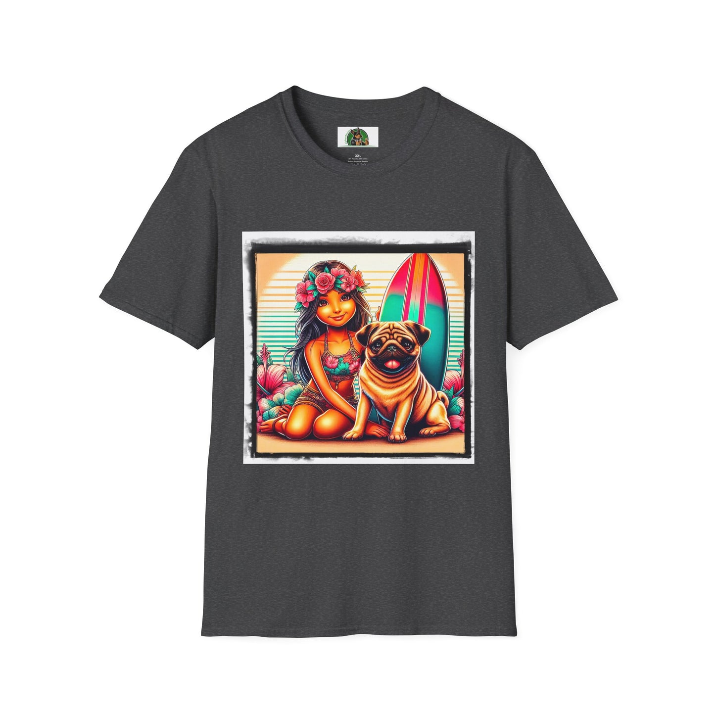 Pugs T-Shirt Printify XS Dark Heather