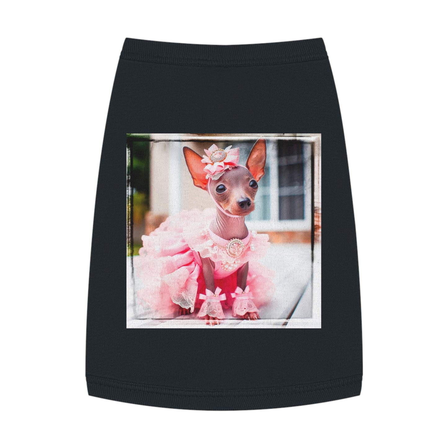 Mexican Hairless pink cutie shirt Pets Printify M Black