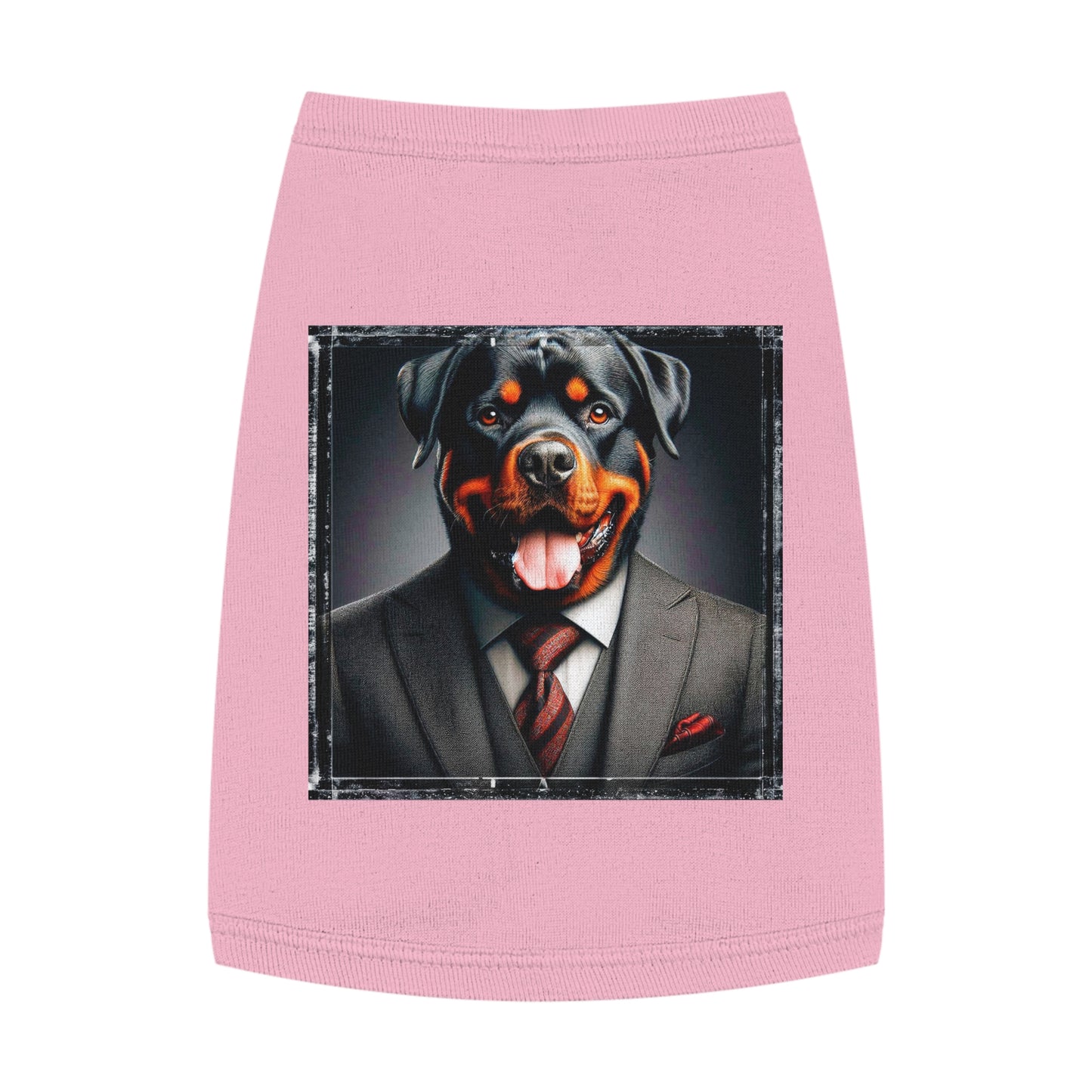 Pet Tank Top Rottie business man Pets Printify M Pink