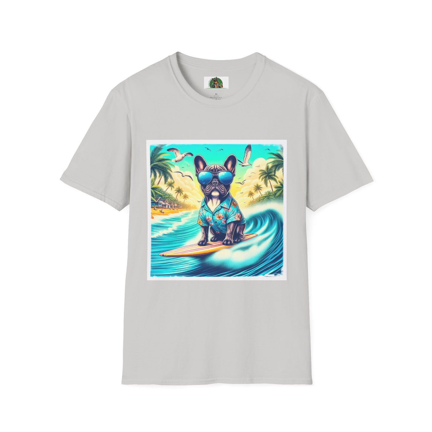 French Bulldog T-Shirt Printify S Ice Grey