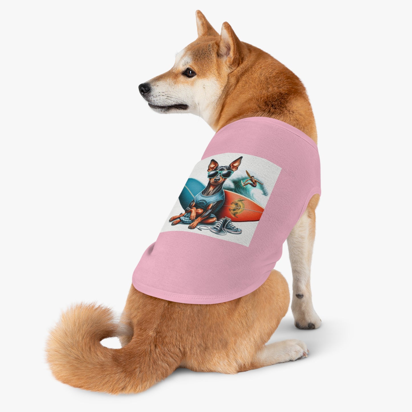 Min Pin Tank Tops surfs up