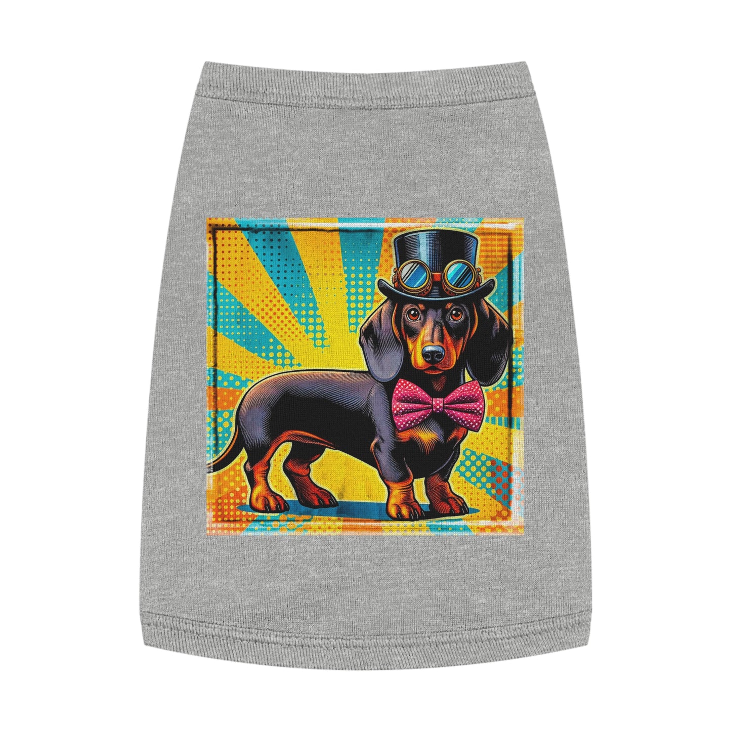 Pet Tank Top Dachshund colorful steampunk t shirt Pets Printify M Heather