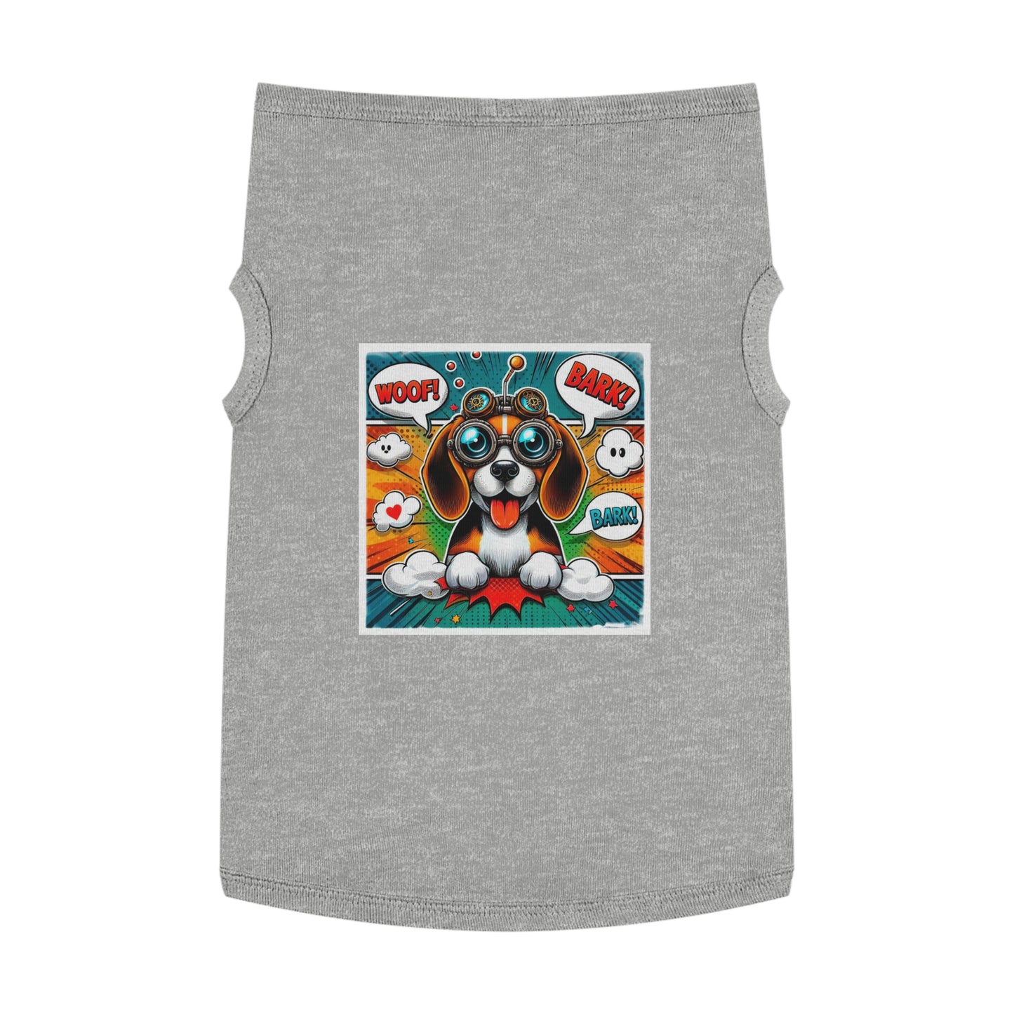 Pet Tank Top Wacky Beagle Steampunk Cartoon Dog Pets Printify XL Heather