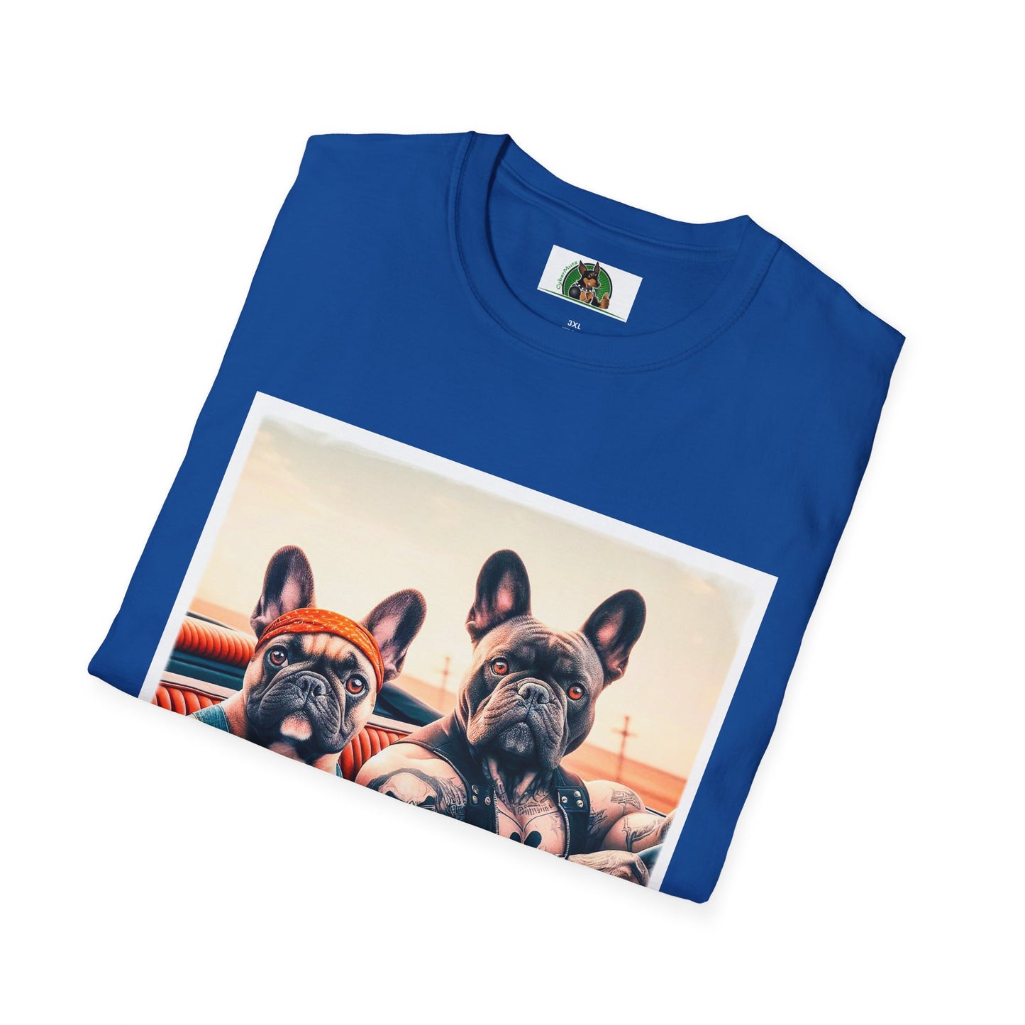 French Bulldog dad and baby t shirt T-Shirt Printify