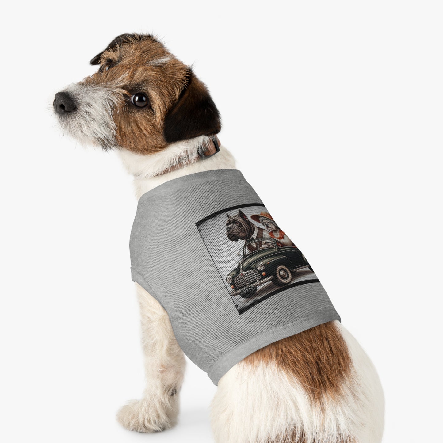 Wacky Pet Tank Top Cane Corso Dog Couple In Car Pets Printify
