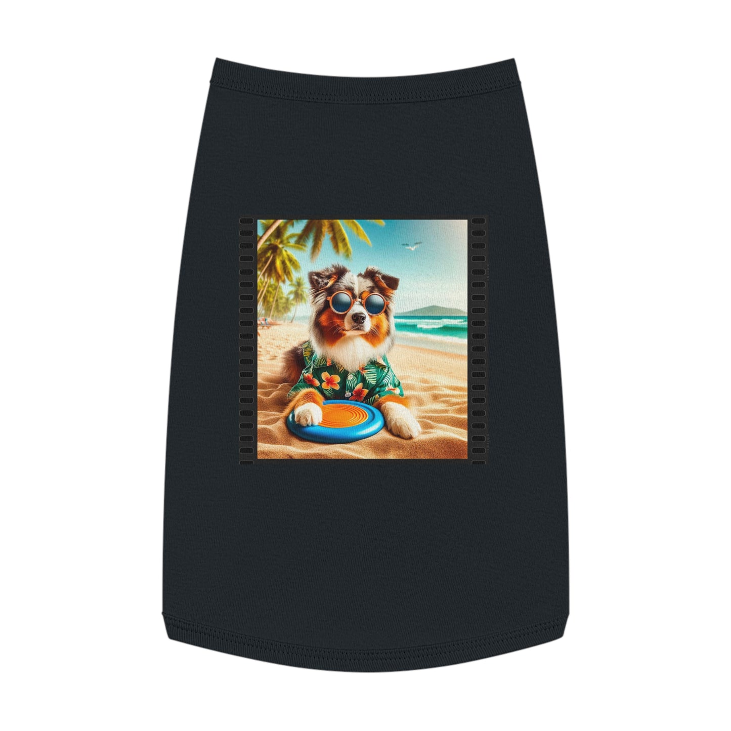 Pet Tank Top Australian Shepherd Pets Printify L Black