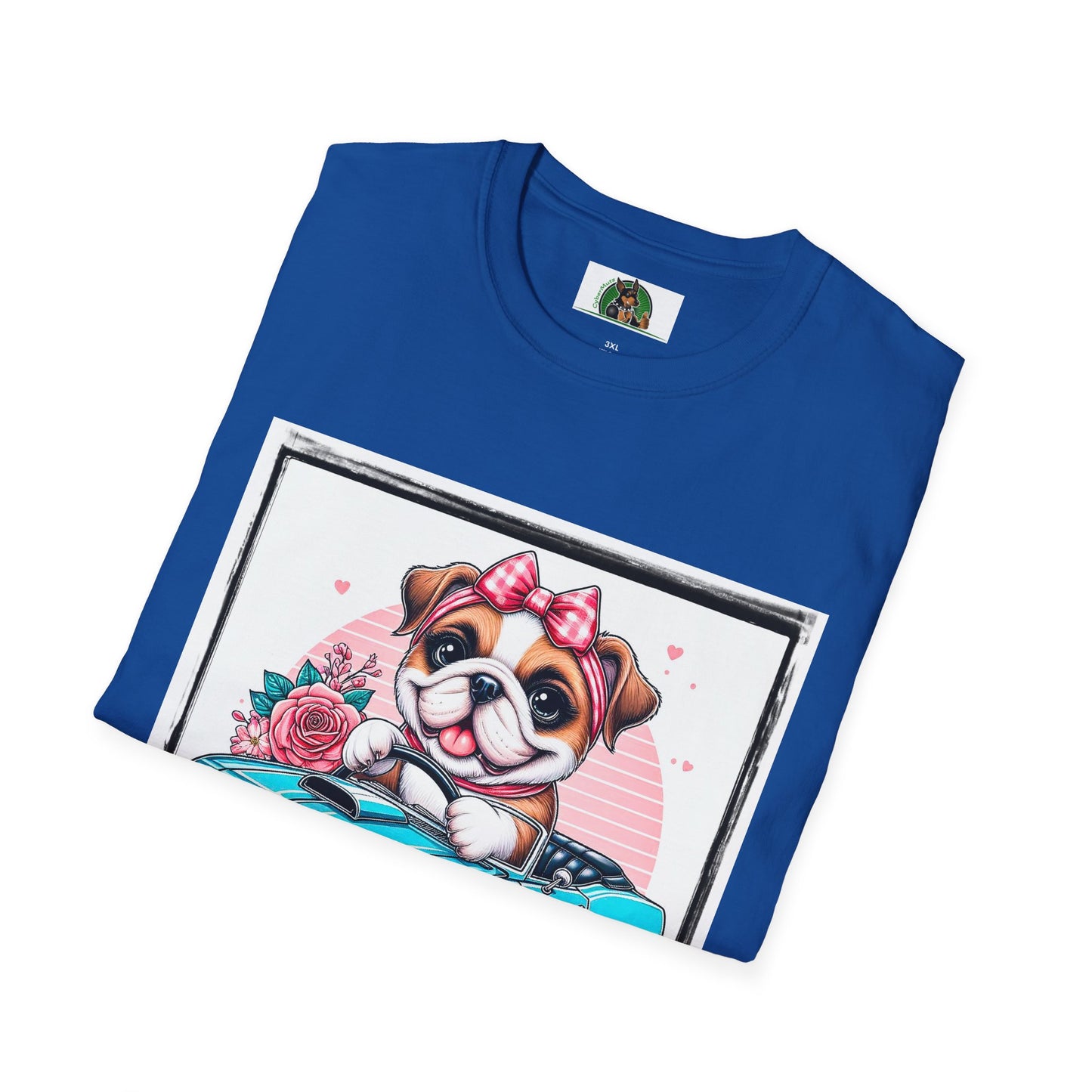 Wacky Bulldog baby driver t shirt T-Shirt Printify