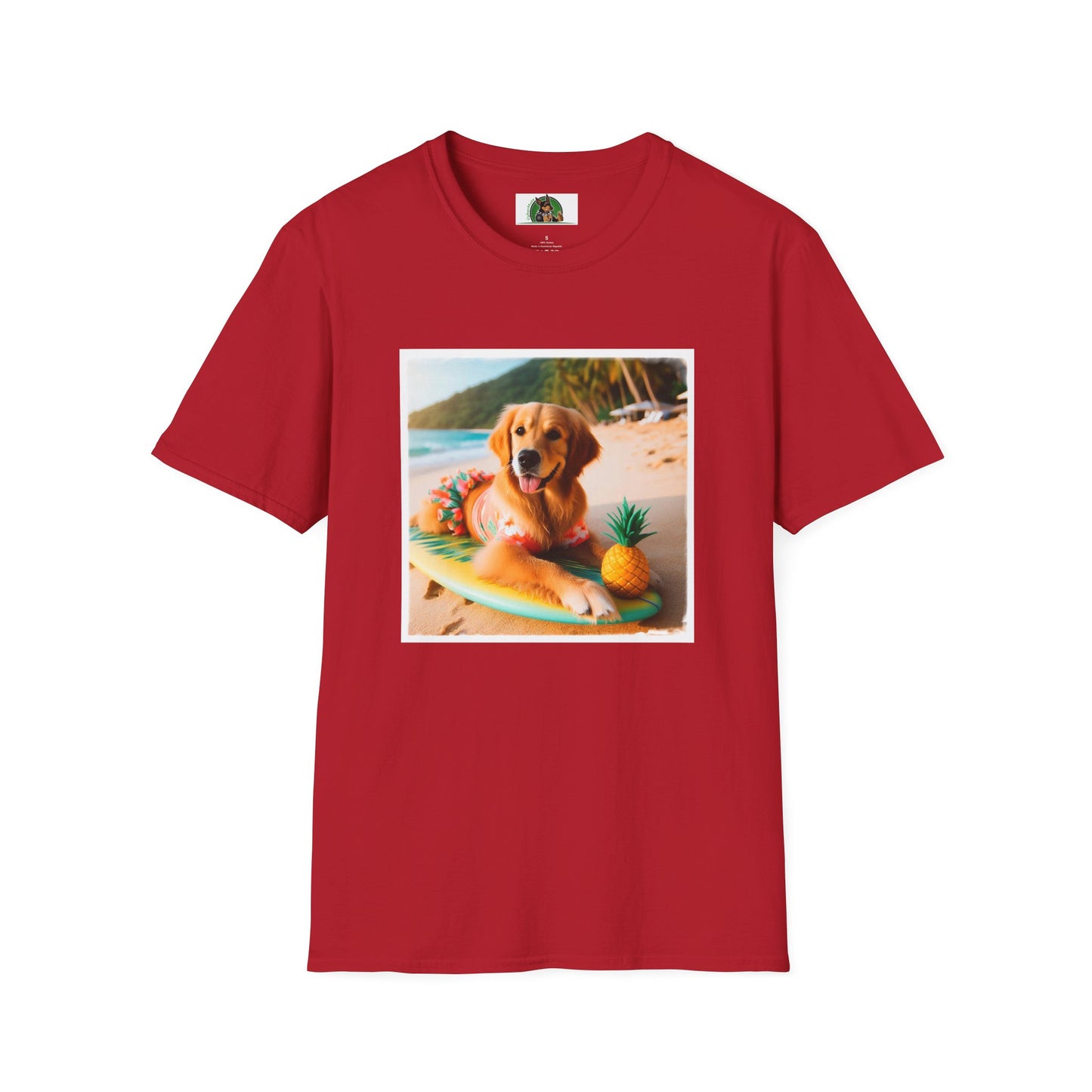 Golden Retriever swim day shirt T-Shirt Printify S Cherry Red