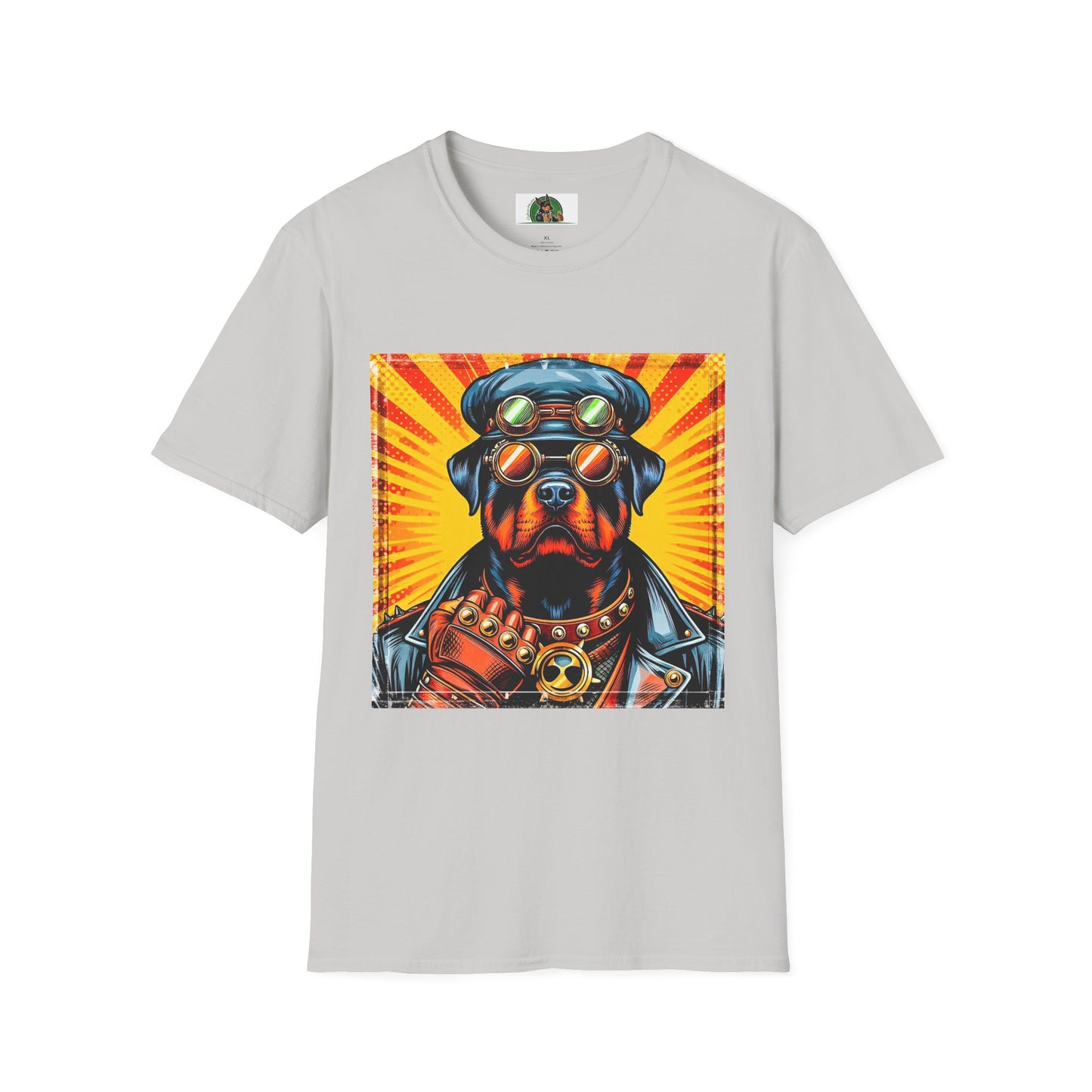 Rottweiler cool steam punk shirt T-Shirt Printify S Ice Grey