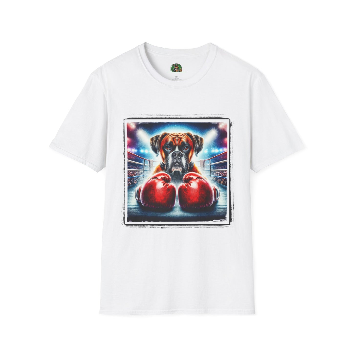 Boxer Dog With Boxing Gloves Shirt T-Shirt Printify XS White