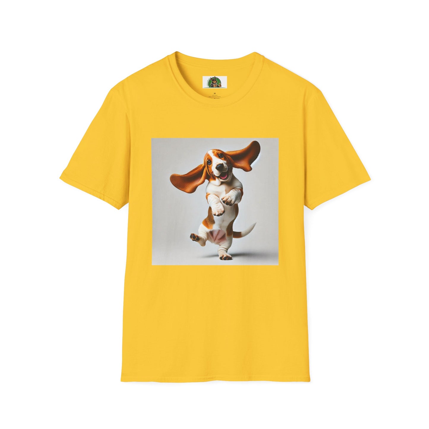 Bassett Hound T-Shirt - Dancing Dog Design T-Shirt Printify S Daisy