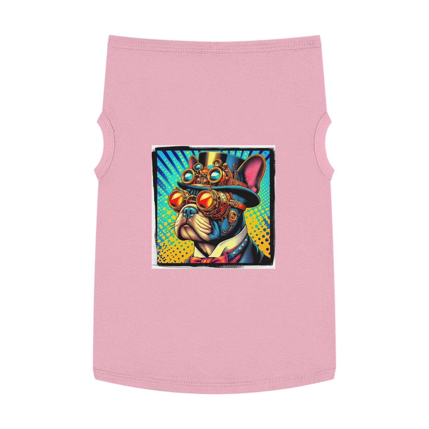 Pet Tank Top French Bulldog steampunk king t shirt Pets Printify XL Pink