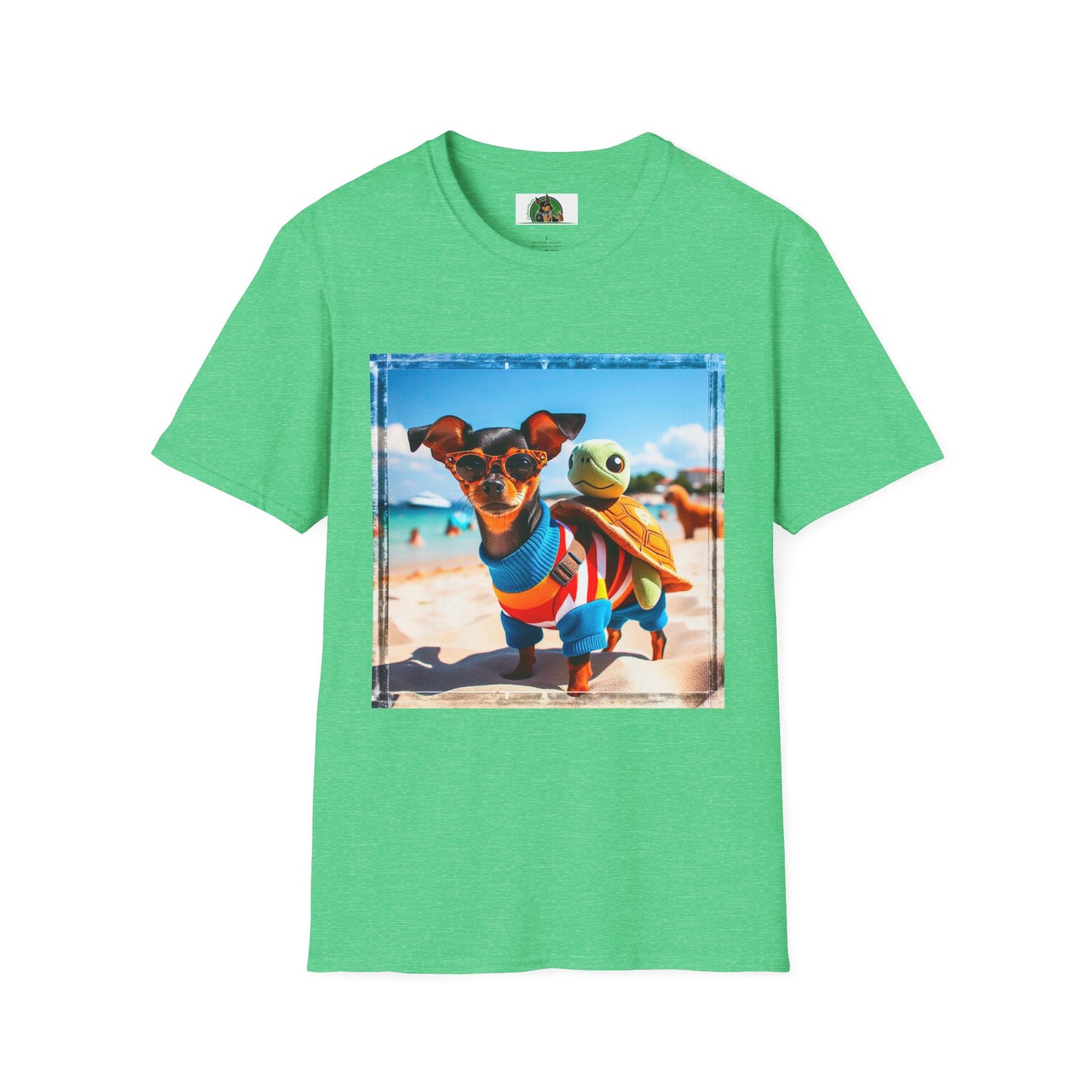 Min Pin T-Shirt beach day T-Shirt Printify S Heather Irish Green
