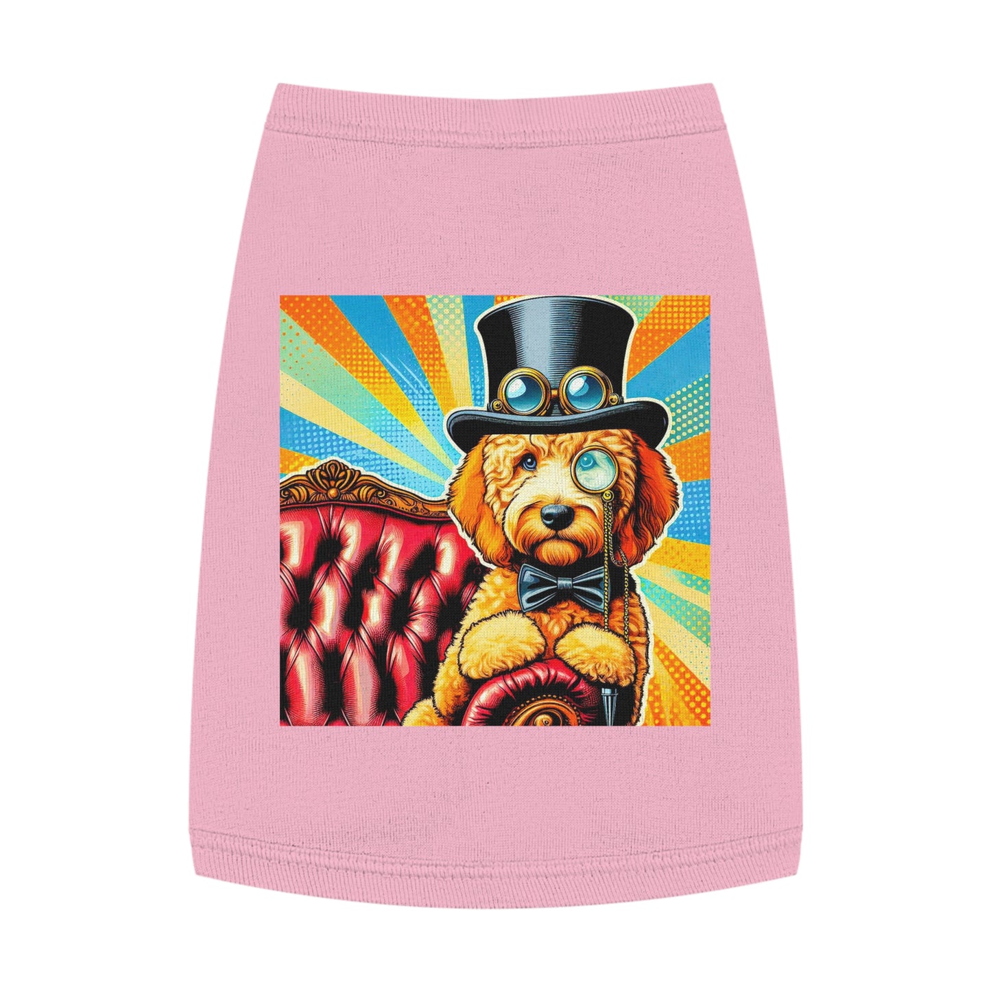 Pet Tank Golden Doodle steampunk shirt Pets Printify M Pink