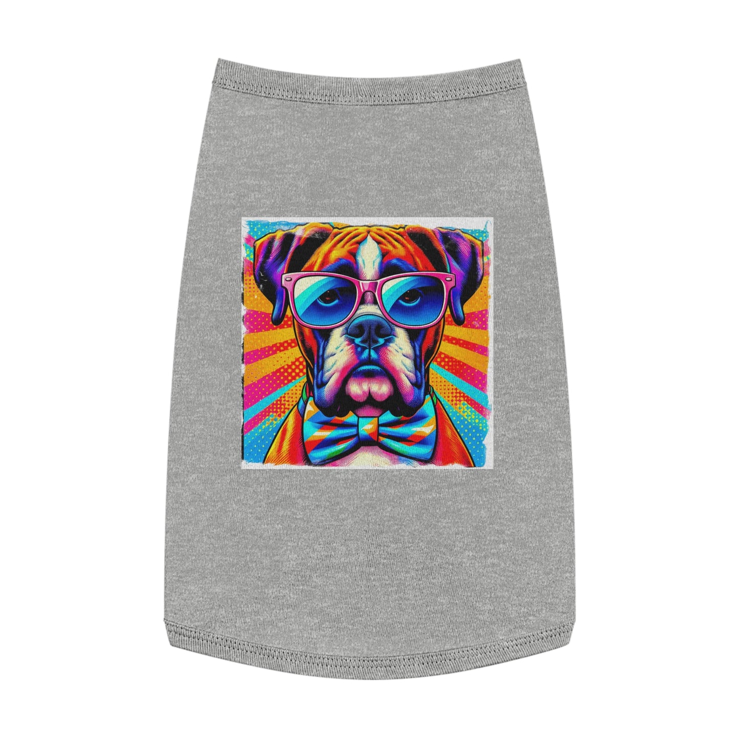 Boxer Dog Wearing A Tie Pet Shirt Pets Printify L Heather
