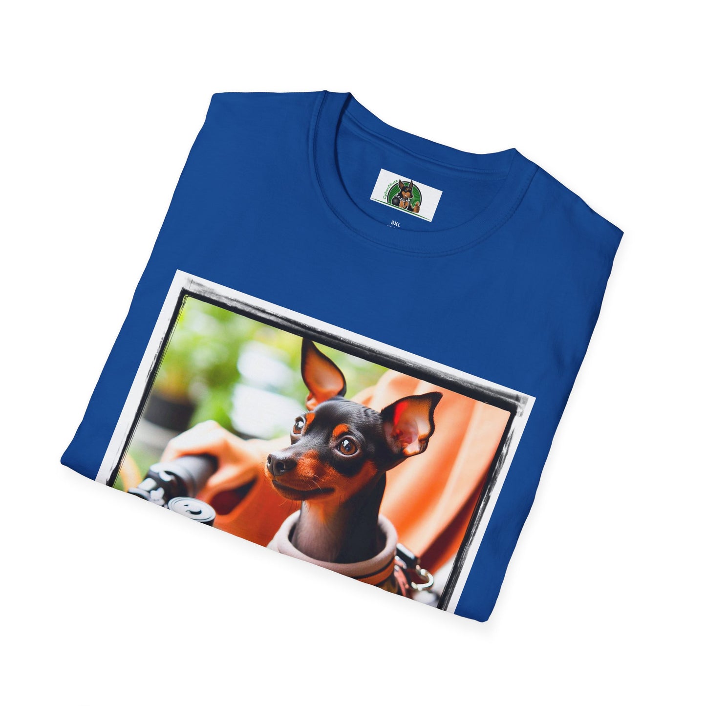 Min Pin T-Shirt bike day T-Shirt Printify