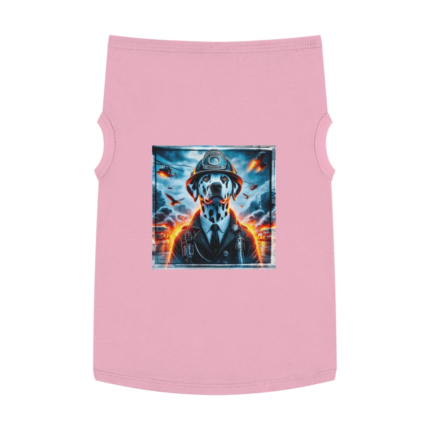 Pet Tank Top Dalmatian war hero t shirt Pets Printify XL Pink