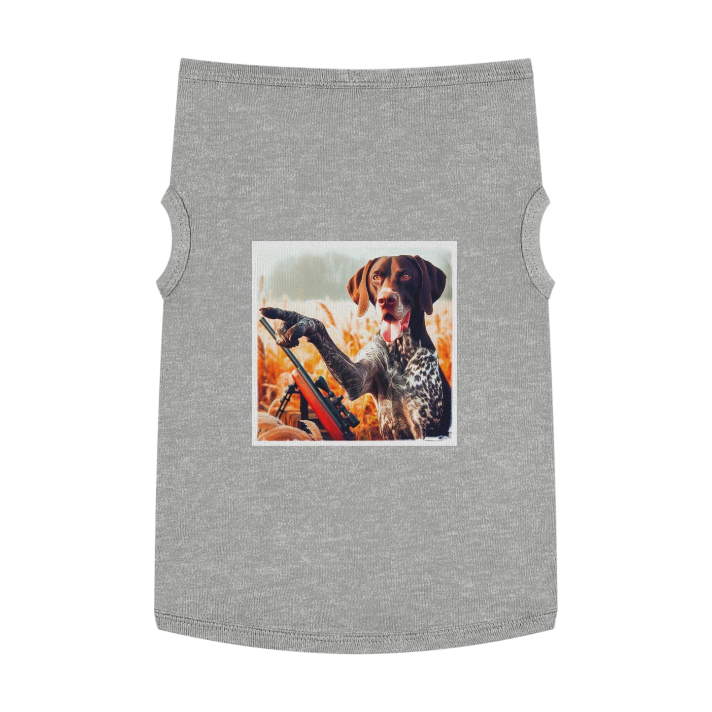 Wacky Pet Tank Top German Shorthaired Pointer violin playing t shirt Pets Printify XL Heather