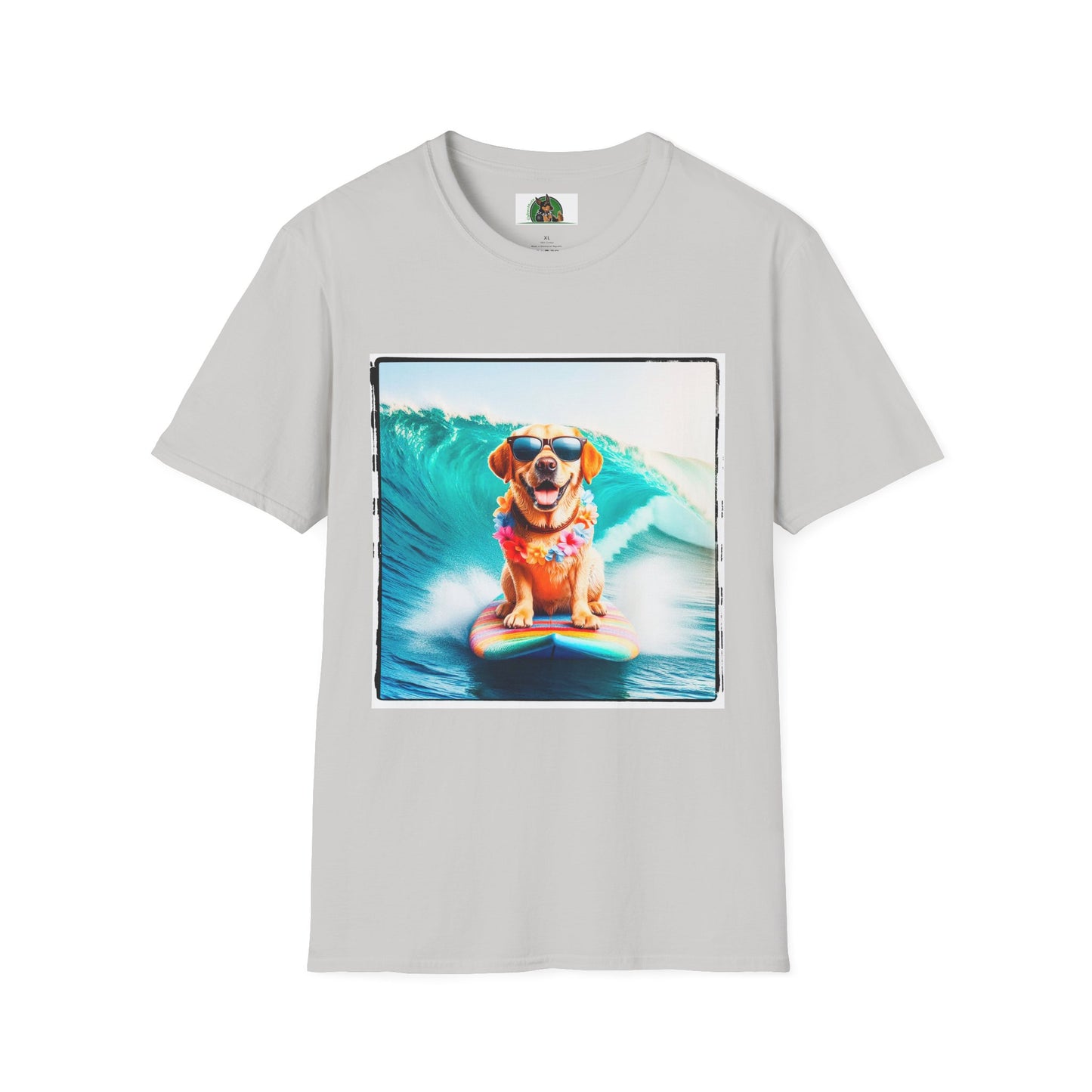 Labrador Retriever crashing waves shirt T-Shirt Printify S Ice Grey