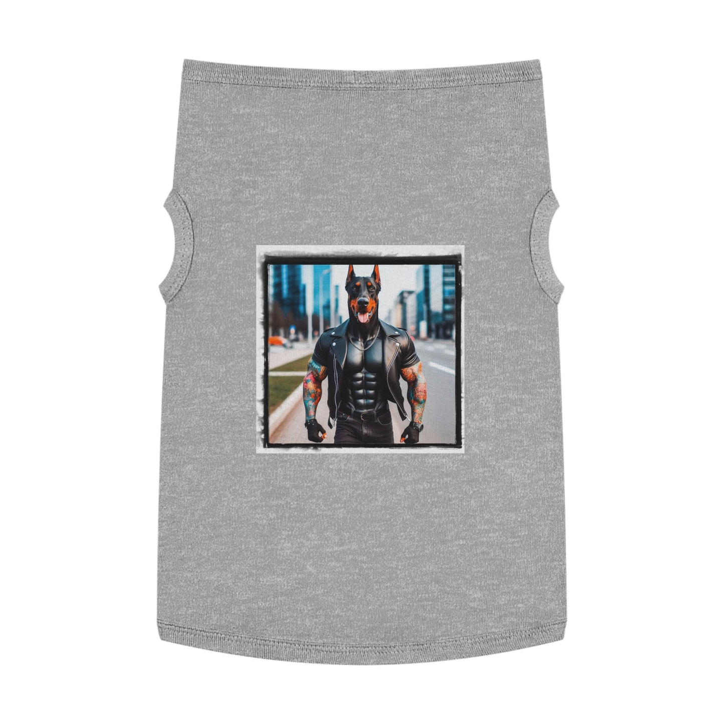 Pet Tank Top Doberman FBI Man t shirt Pets Printify XL Heather