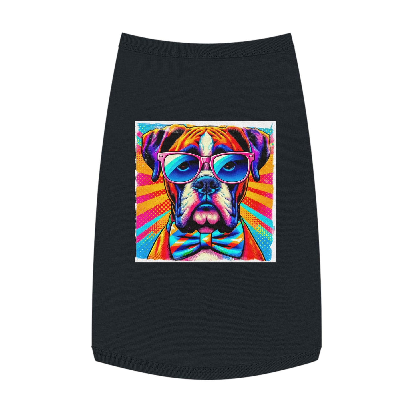 Boxer Dog Wearing A Tie Pet Shirt Pets Printify L Black