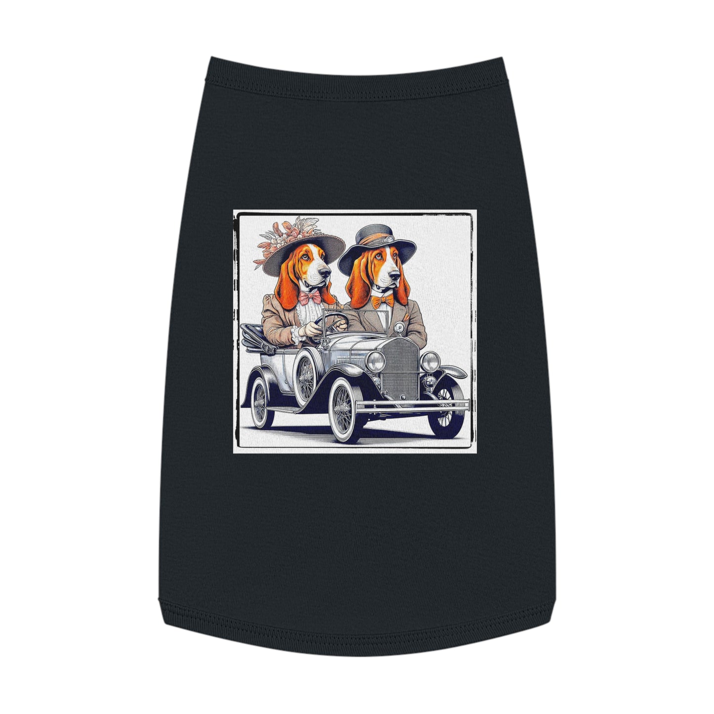 Pet Tank Top Wacky Basset Hound Pets Printify L Black