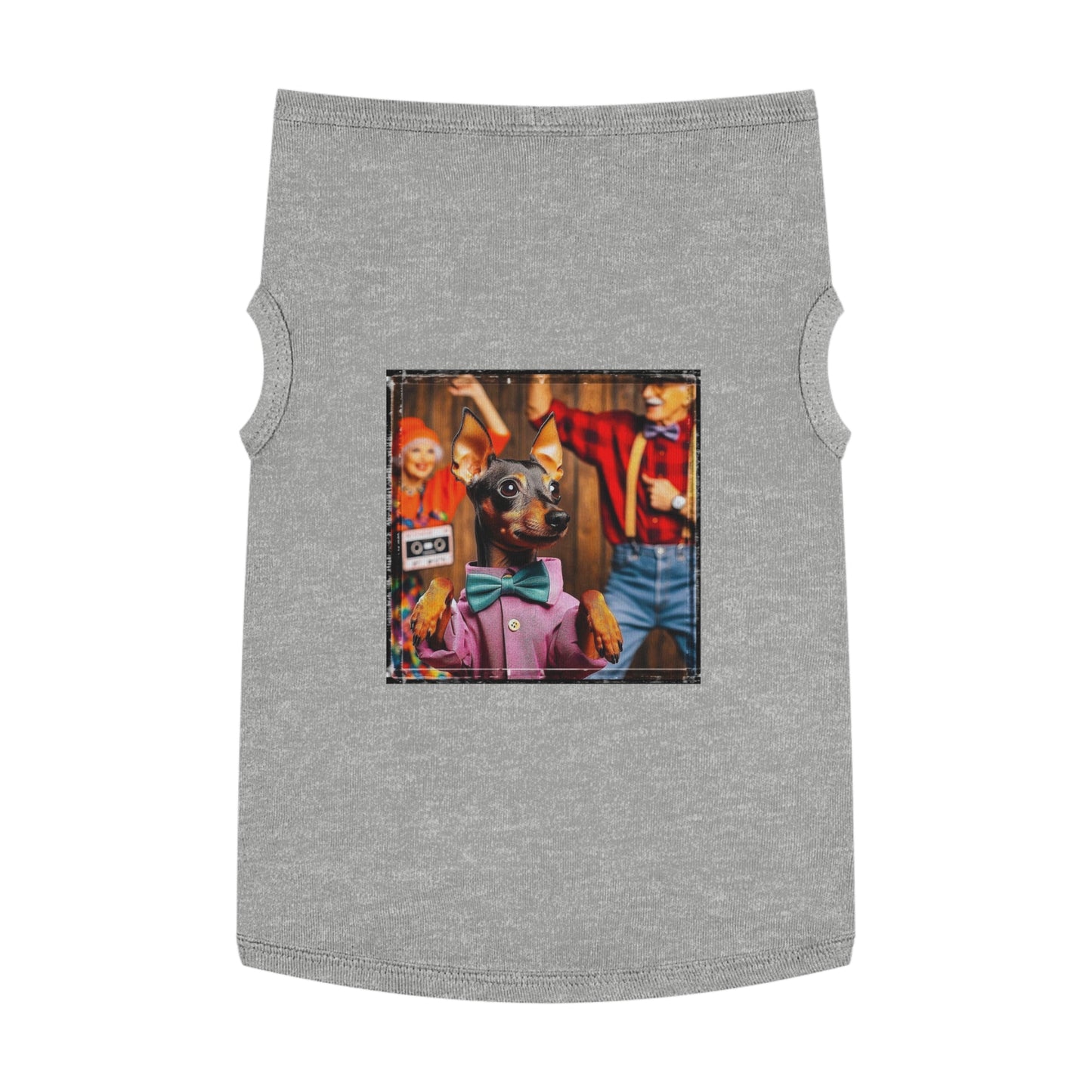 Min Pin Tank Tops party animal Pets Printify XL Heather