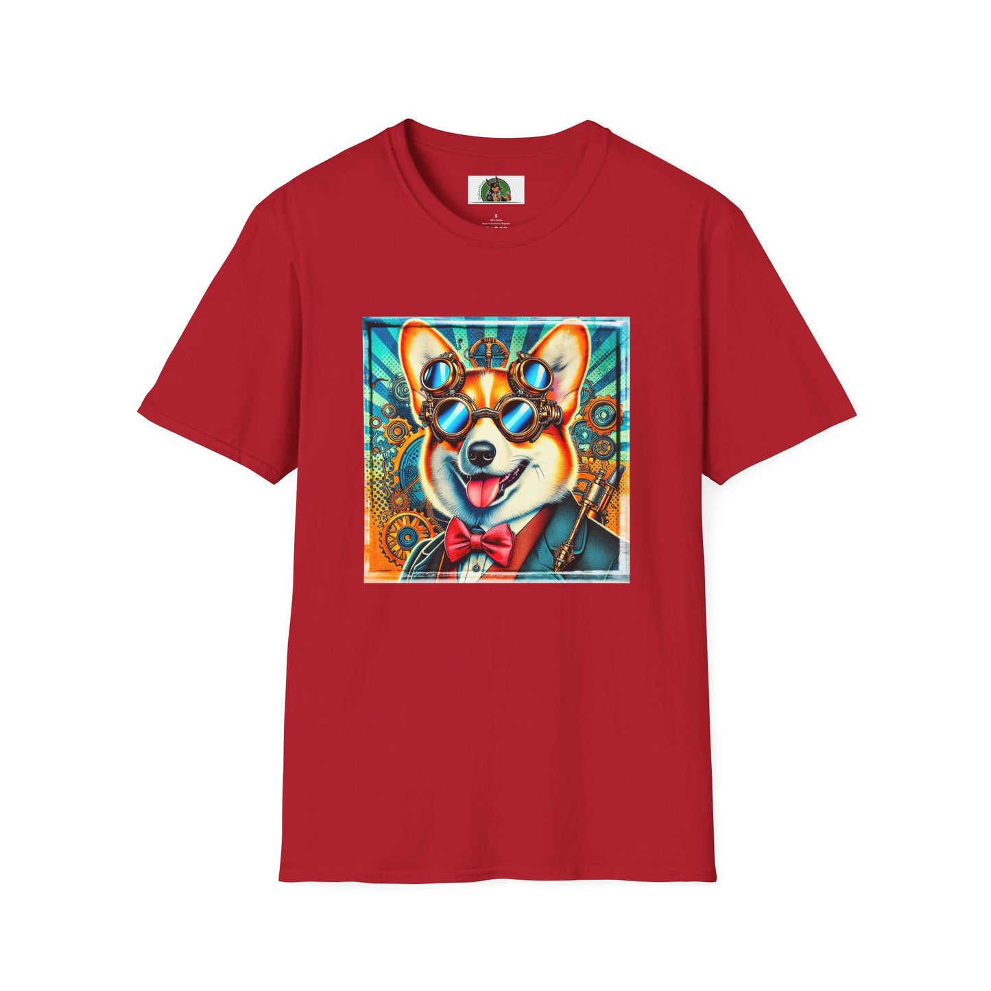 Pembroke Welsh Corgi steam punk T-Shirt Printify S Cherry Red