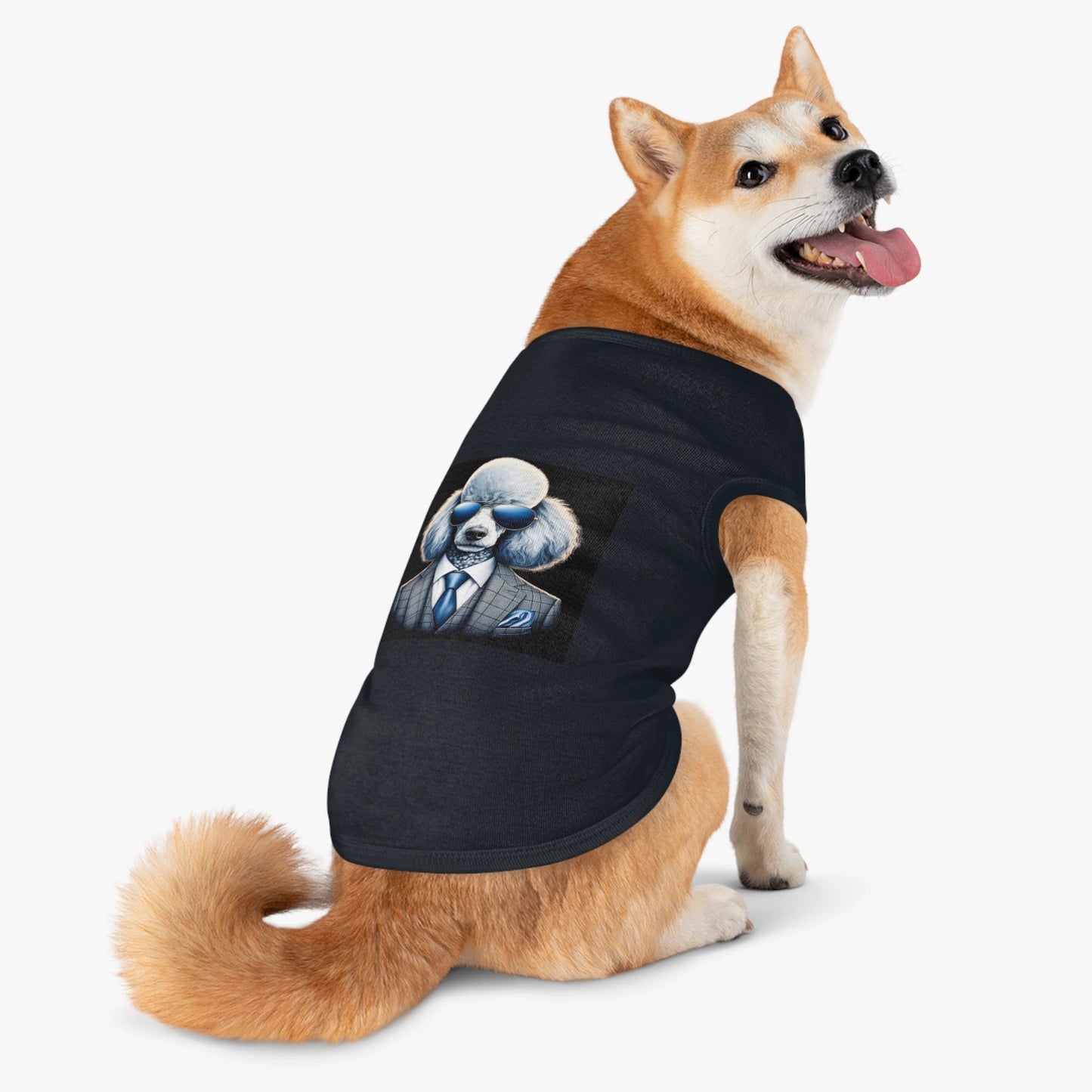 Pet Tank Top Poodle serious business by Printify
