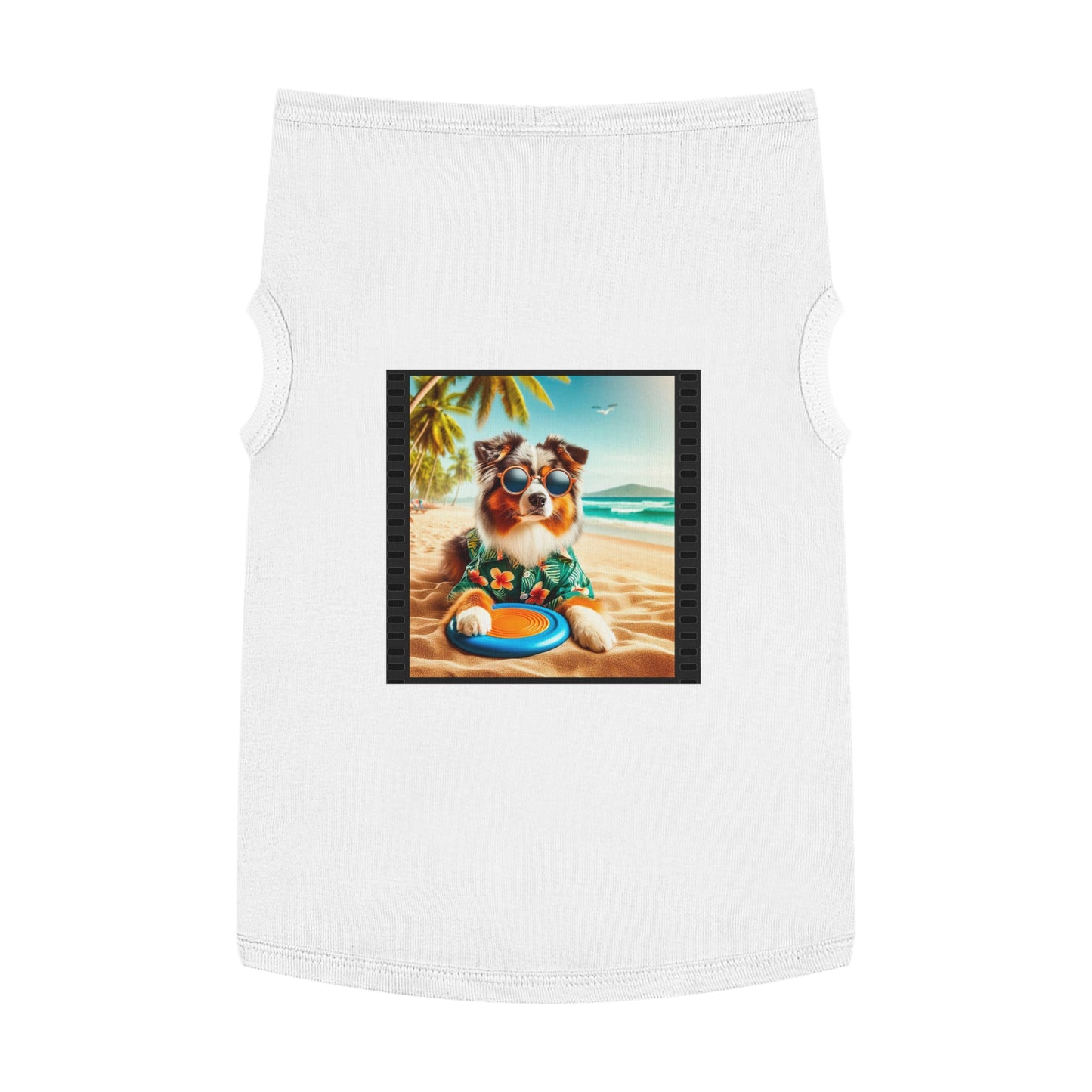 Pet Tank Top Australian Shepherd Pets Printify XL White