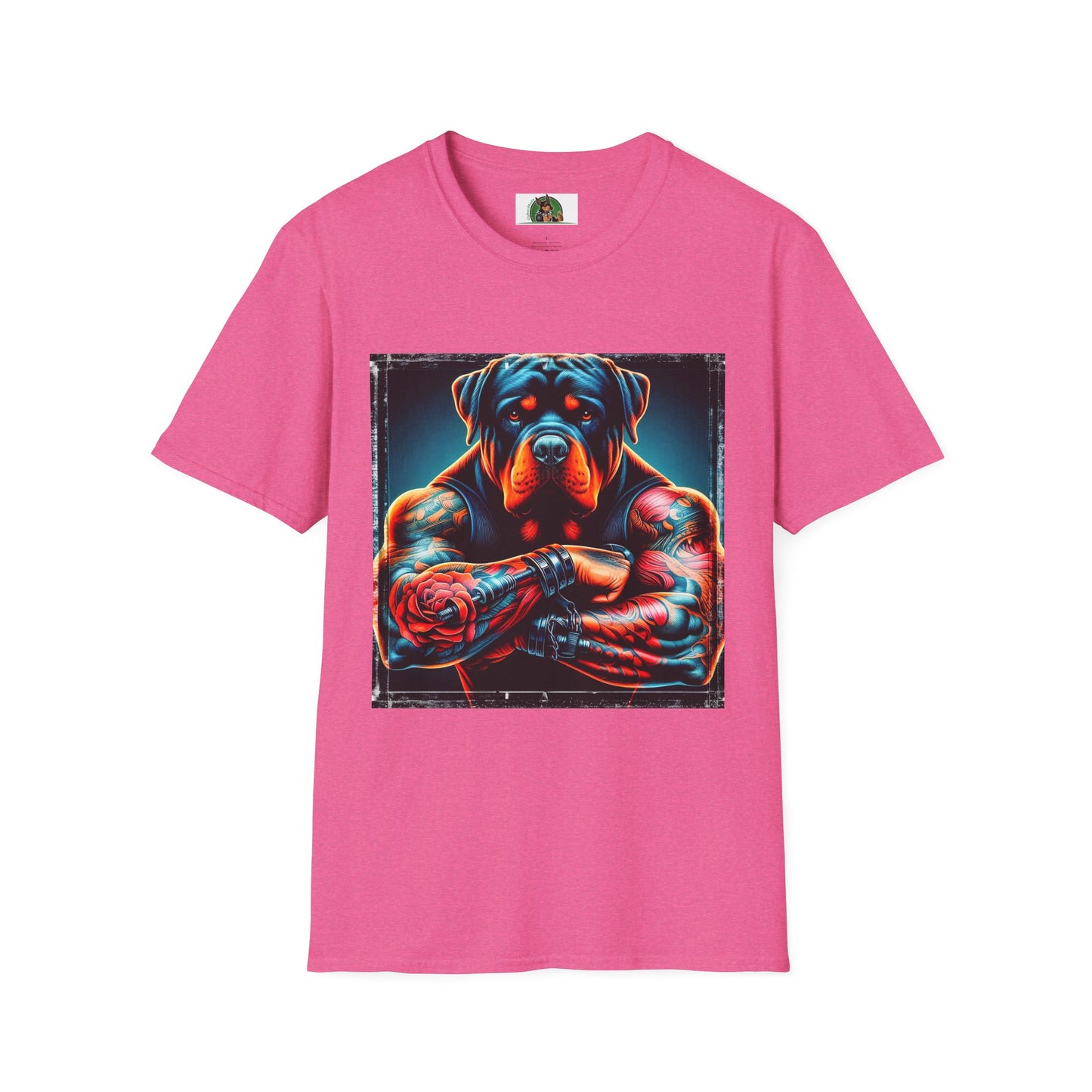 Rottweiler big muscles shirt T-Shirt Printify S Heather Heliconia