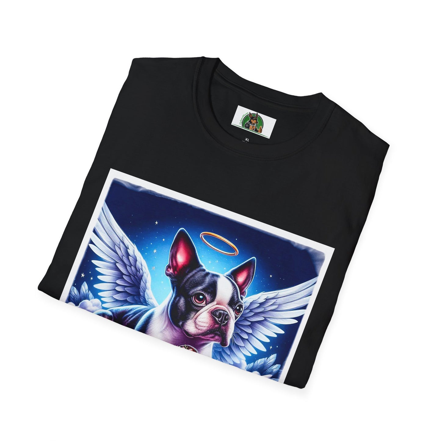 Boston Terrier Angel And Girl Shirt T-Shirt Printify