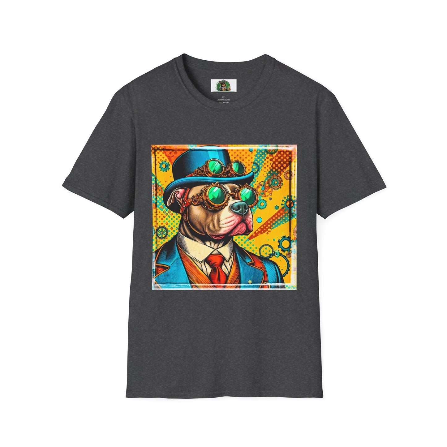 Pit Bull steam punk shirt T-Shirt Printify XS Dark Heather