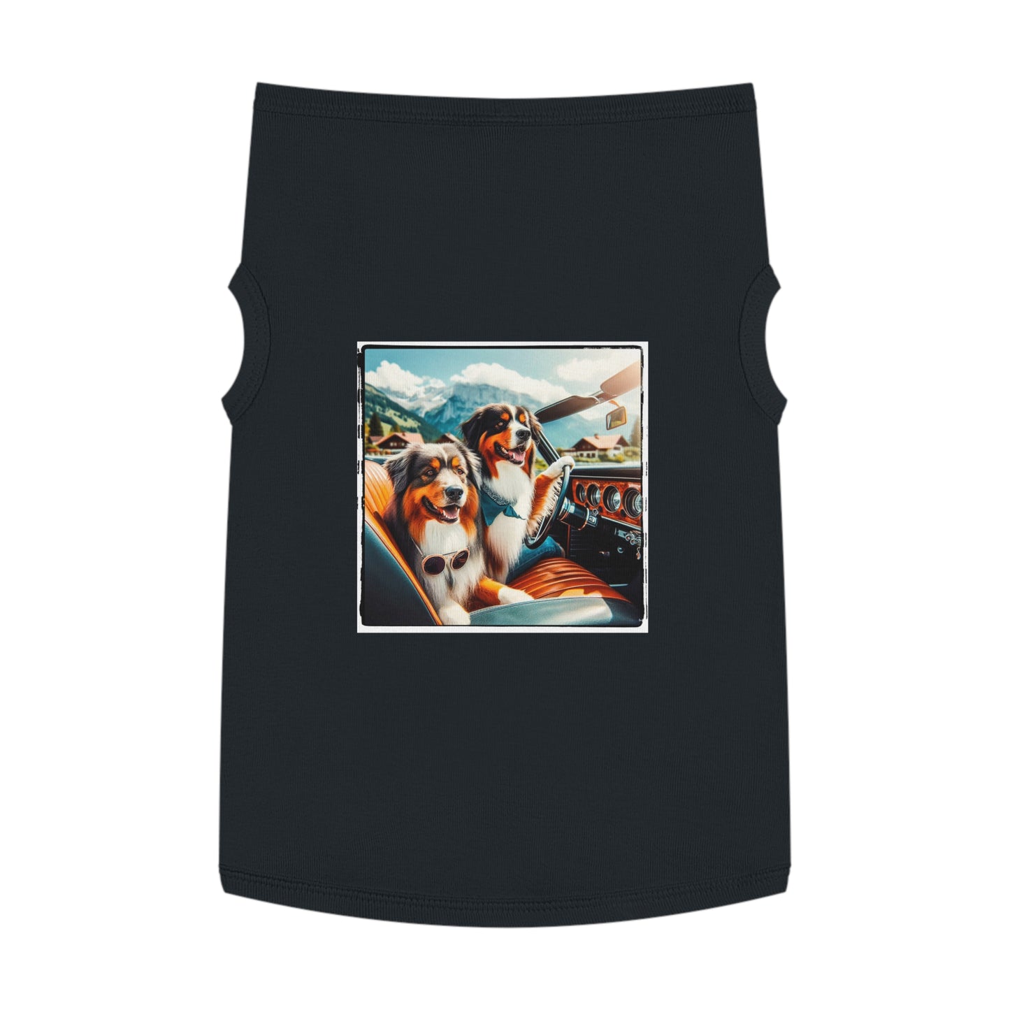 Pet Tank Top Wacky Australian Shepherd Pets Printify XL Black