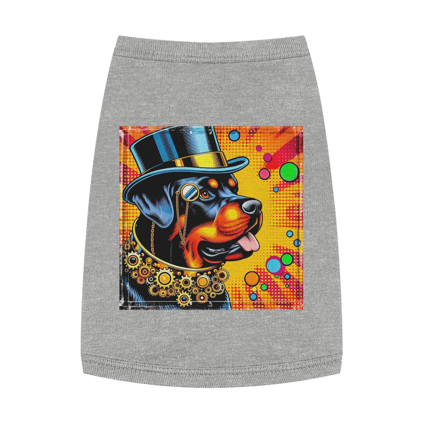Rottie steam punk cutie Pets Printify M Heather