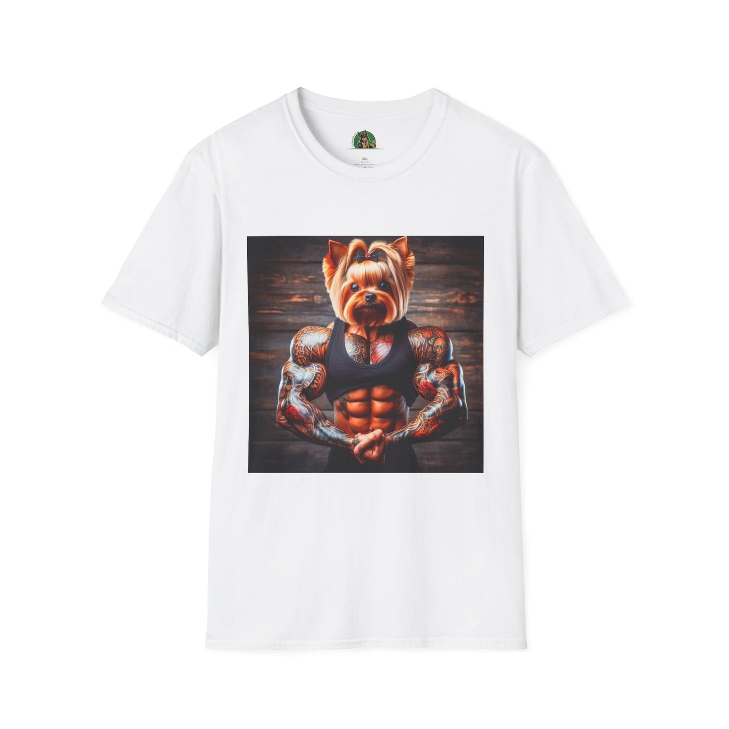 Yorkie gym rat shirt T-Shirt Printify XS White