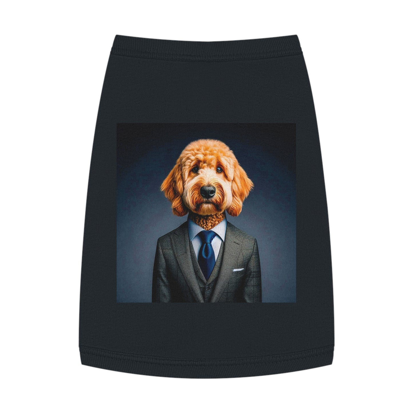 Pet Tank Golden Doodle professional businessman Pets Printify M Black