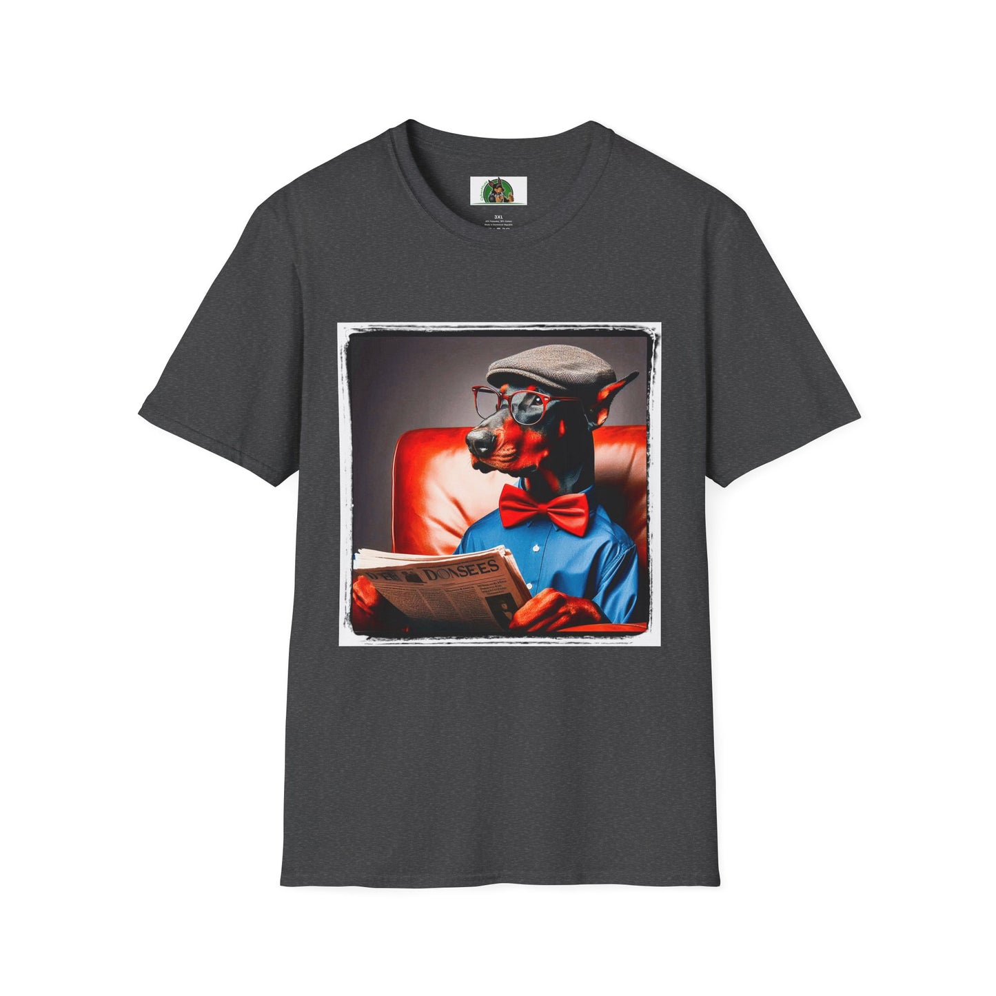 Doberman relax day t shirt T-Shirt Printify XS Dark Heather