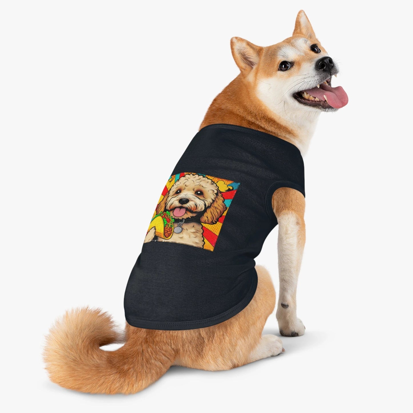 Pet Tank Top Cockapoo Cockerpoo Dogs Taco Eating Graphic Shirt Cute Dog Lover Apparel by Printify