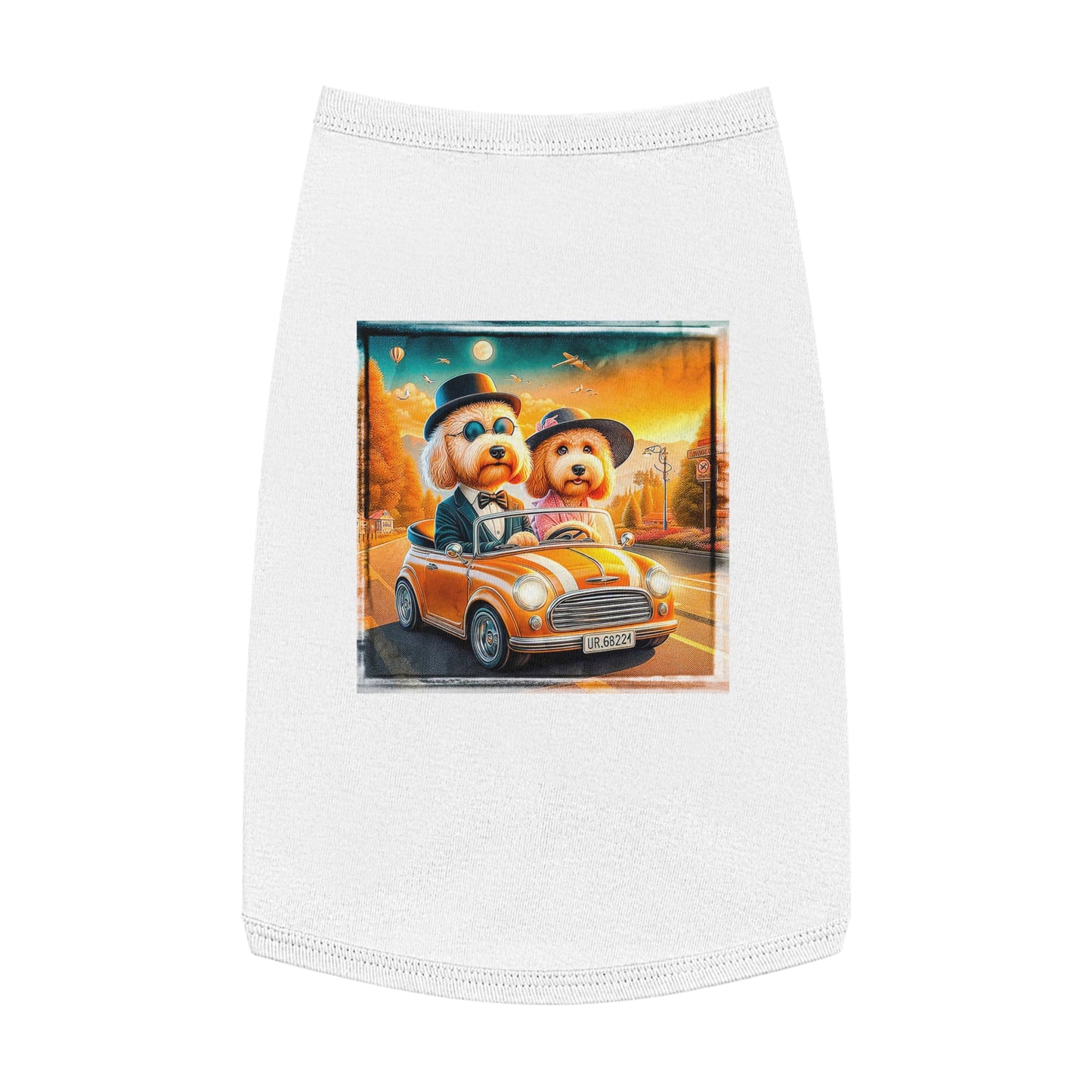 Wacky Pet Tank Golden Doodle fun couple Pets Printify L White
