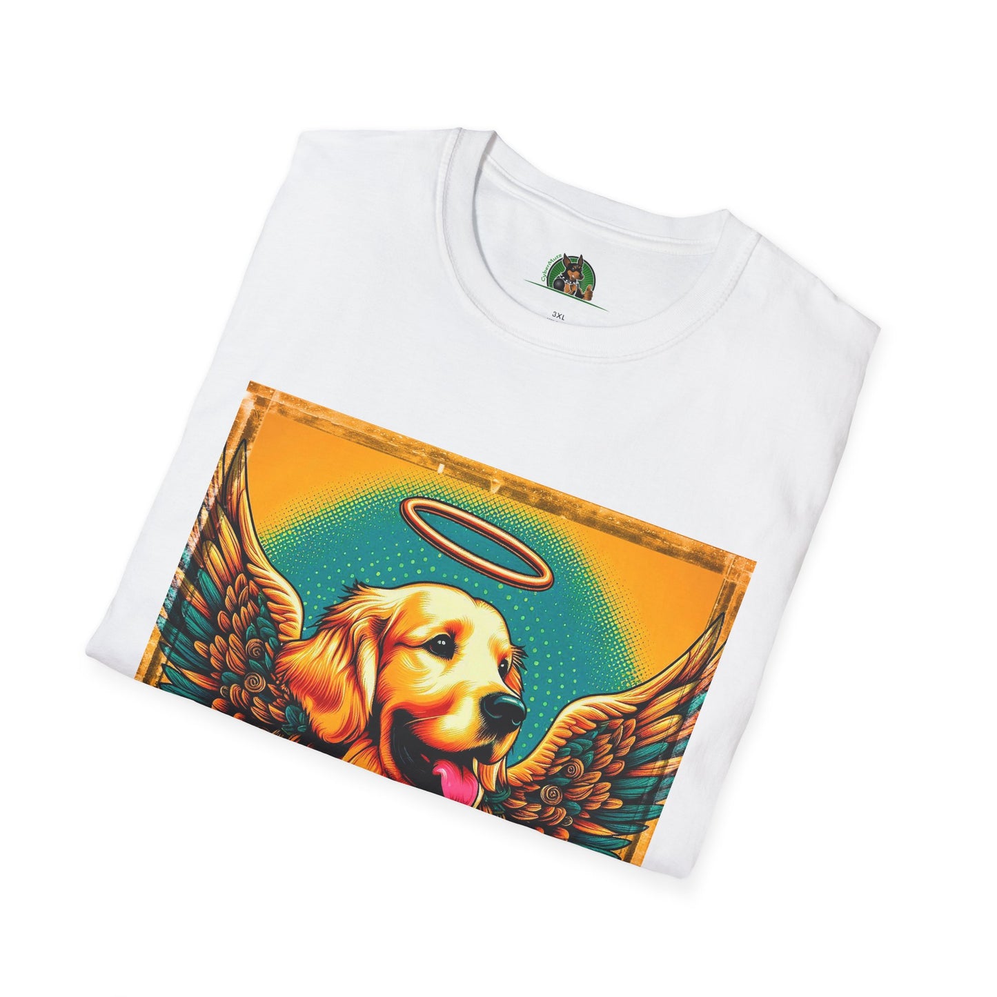 Golden Retriever glowing Angel t shirt T-Shirt Printify