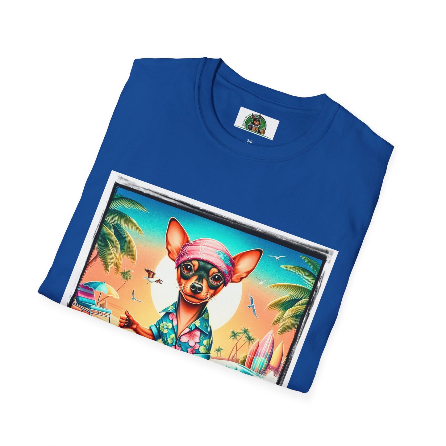 Min Pin T-Shirt Hawaiian surfing T-Shirt Printify