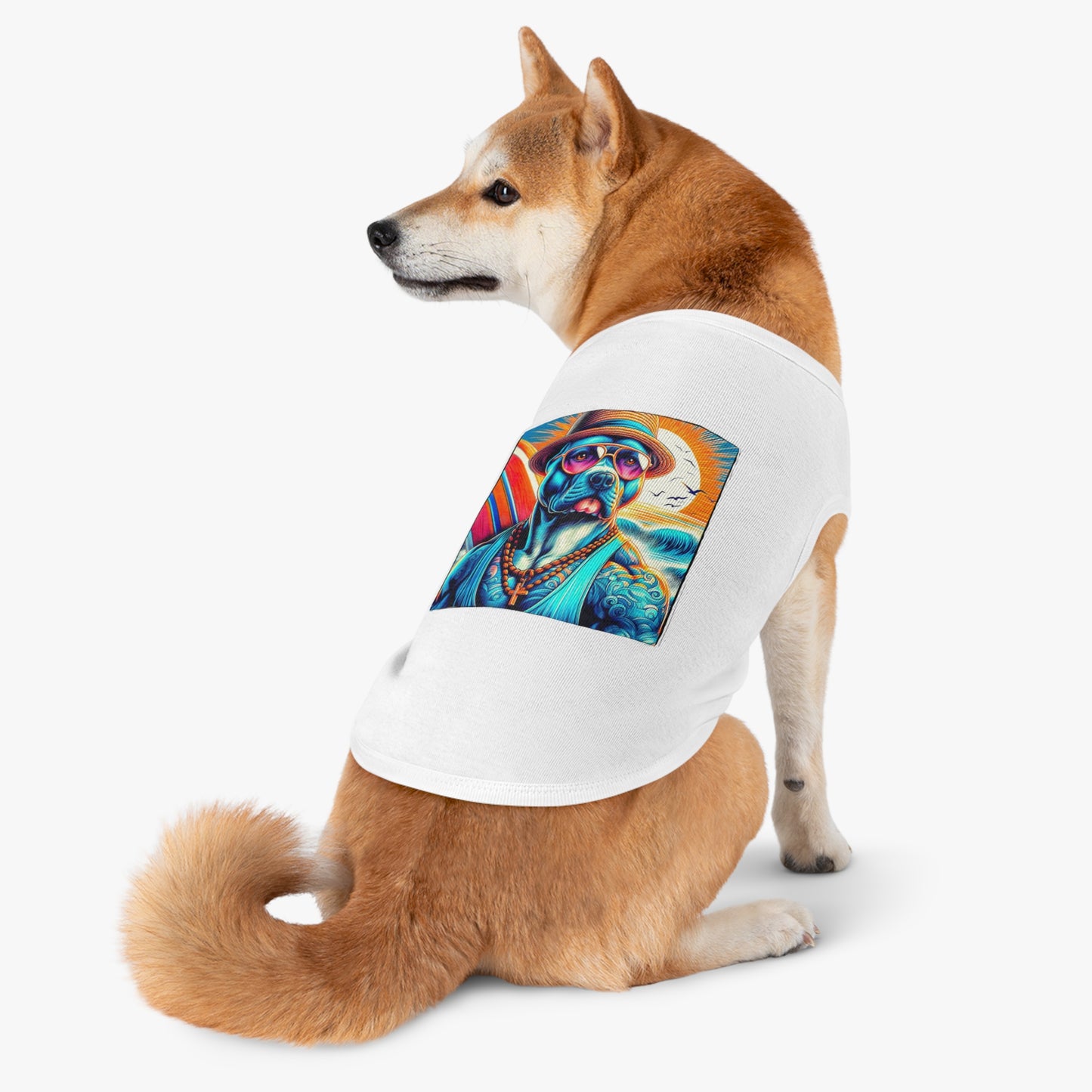 Pet Tank Top Pit Bull surfer